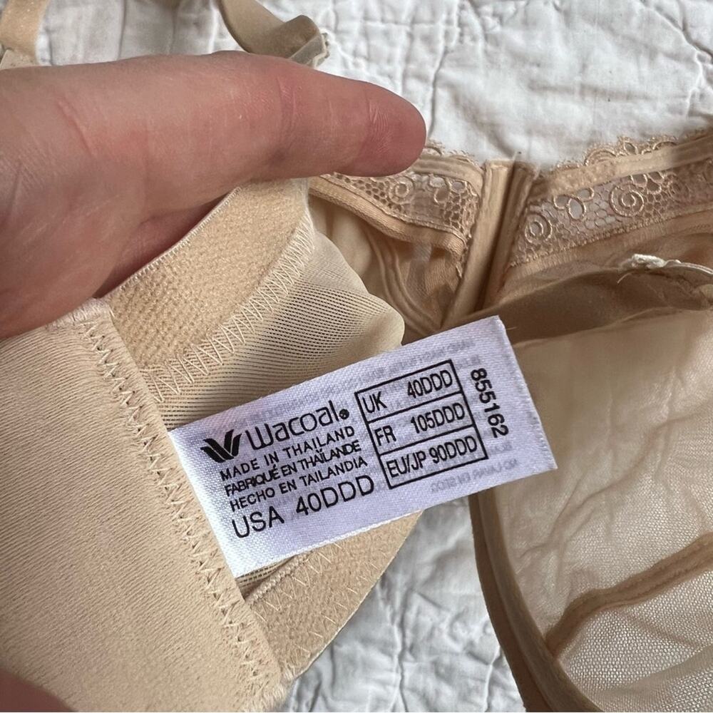 Wacoal Nude Mesh Sheer Underwire Bra 40DDD - Picture 5 of 5